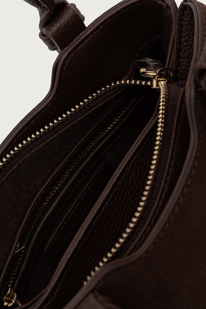 Torebka crossbody damska z imitacji zamszu WINNIE WINTER Valentino Bags brązowy VBSABH04