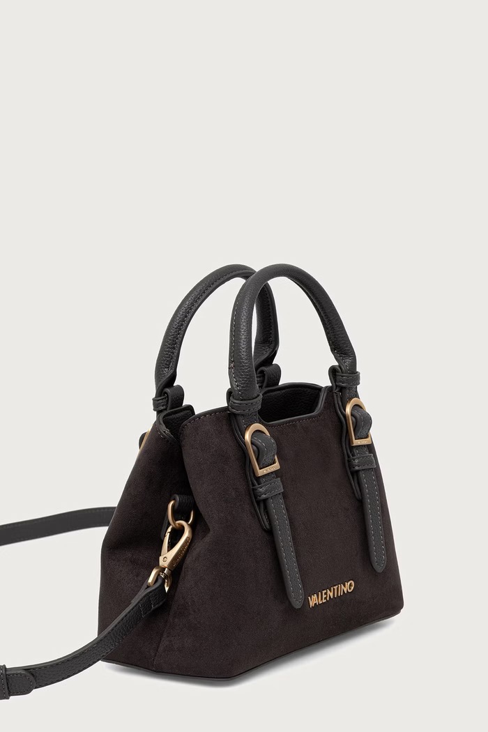 Valentino Bags Torebka crossbody damska z imitacji zamszu WINNIE WINTER VBSABH04 zielony AW26