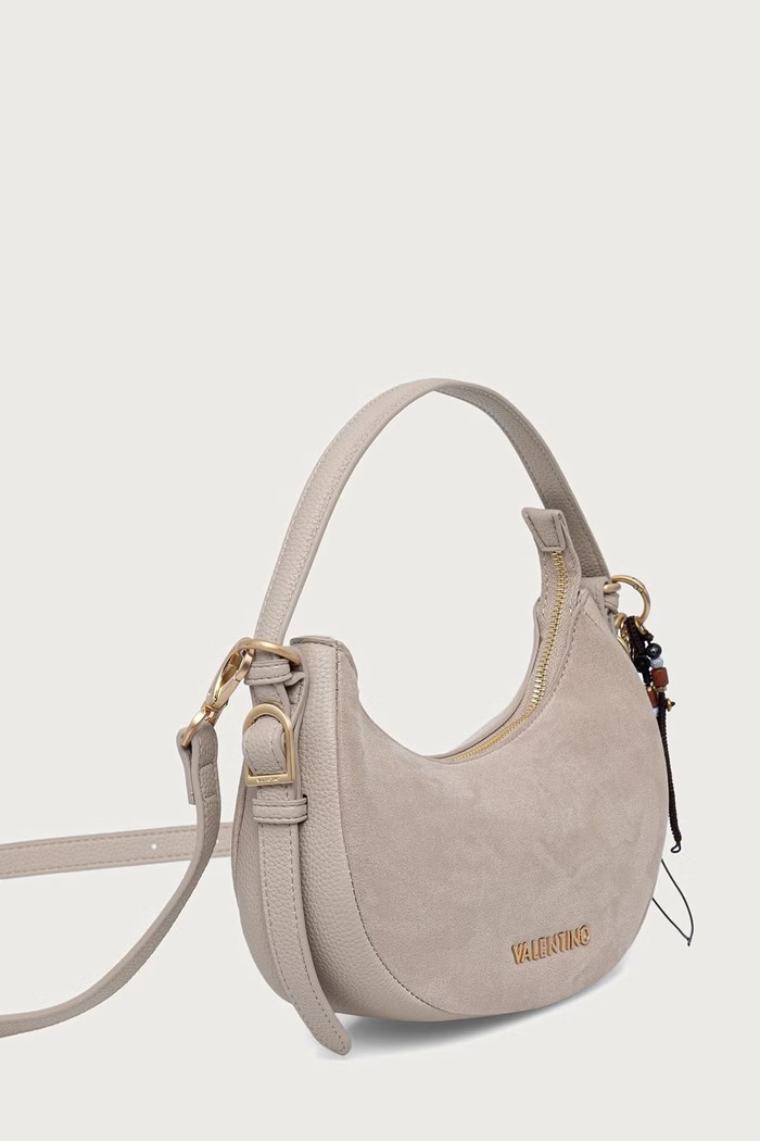 Valentino Bags Torebka crossbody damska z imitacji zamszu WINNIE WINTER VBSABH13 beżowy AW26