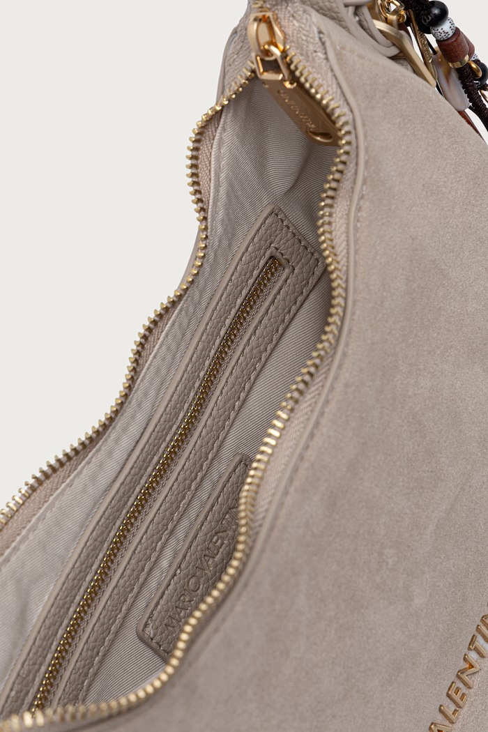 Torebka crossbody damska z imitacji zamszu WINNIE WINTER Valentino Bags beżowy VBSABH13