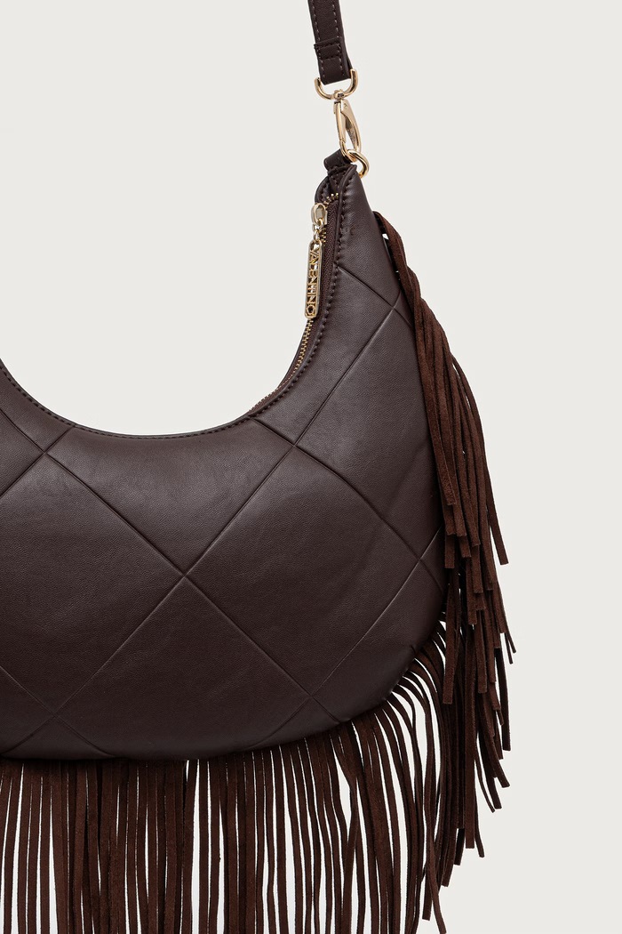 Akcesoria Valentino Bags Torebka crossbody damska z imitacji skóry ASTRID VBSAD207 brązowy