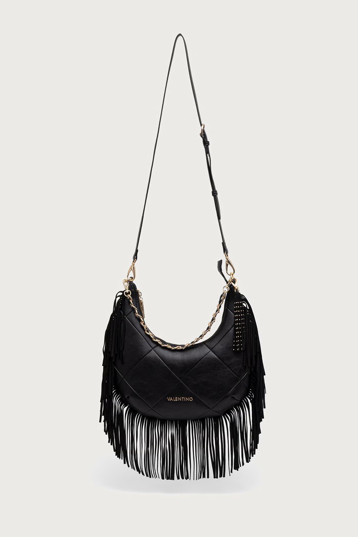 Valentino Bags Torebka crossbody damska z imitacji skóry ASTRID czarny VBSAD207