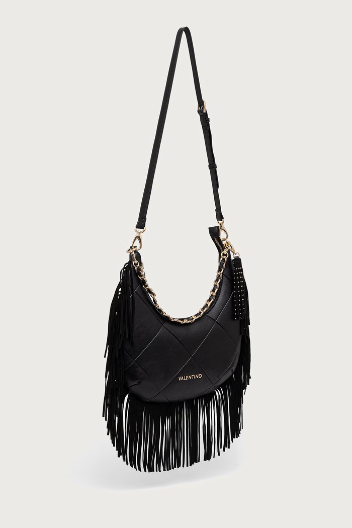 Valentino Bags Torebka crossbody damska z imitacji skóry ASTRID VBSAD207 czarny AW26