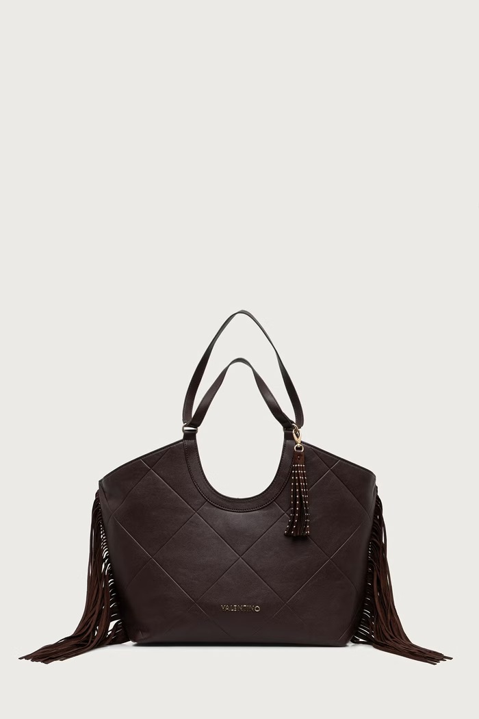 Valentino Bags Torebka shopper damska z imitacji skóry ASTRID brązowy VBSAD201