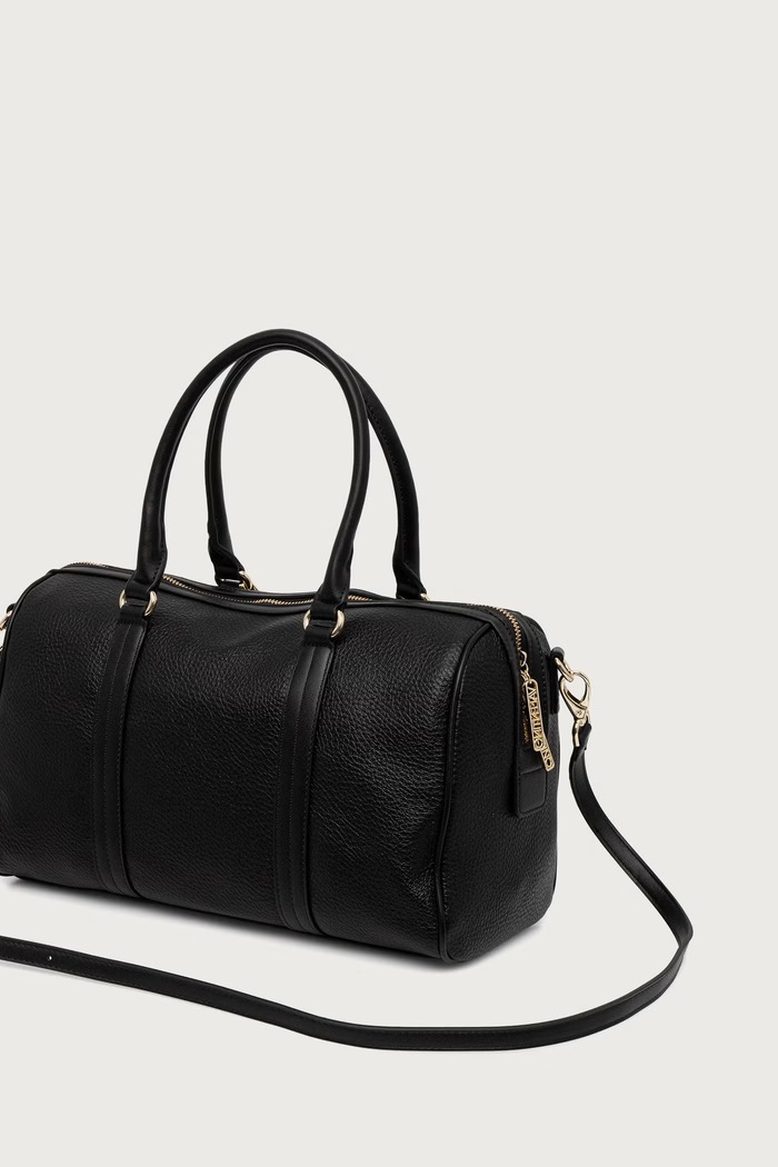 Akcesoria Valentino Bags Torebka kuferek damska z imitacji skóry MAURY VBSADF23 czarny