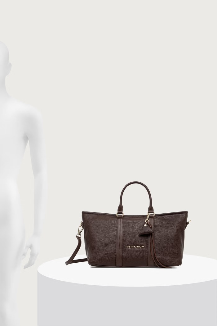 Torebka shopper damska z imitacji skóry MAURY Valentino Bags brązowy VBSADF04