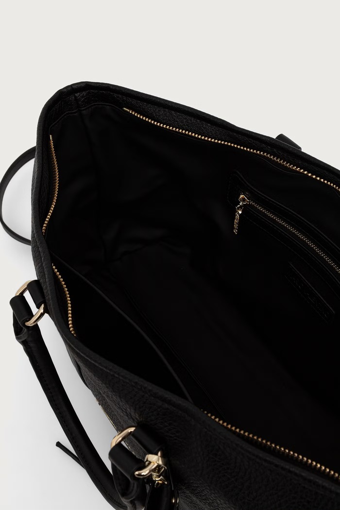 Torebka shopper damska z imitacji skóry MAURY Valentino Bags VBSADF04 czarny