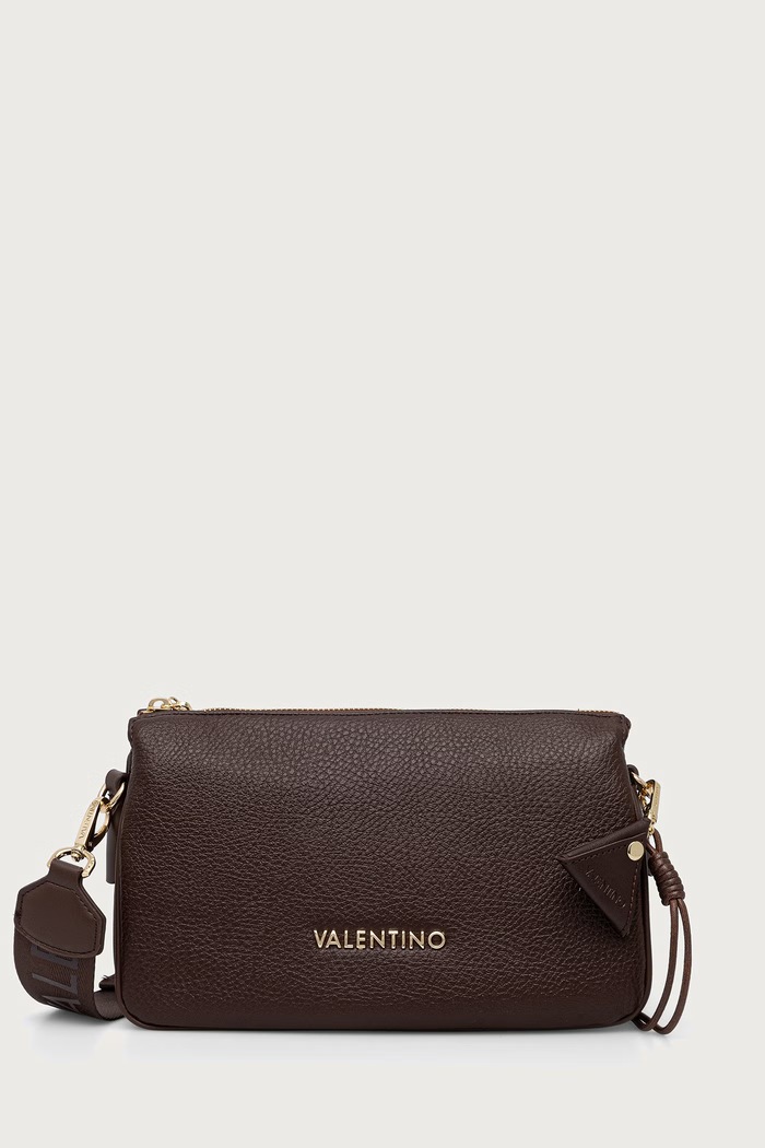 Valentino Bags Torebka crossbody damska z imitacji skóry MAURY brązowy VBSADF42