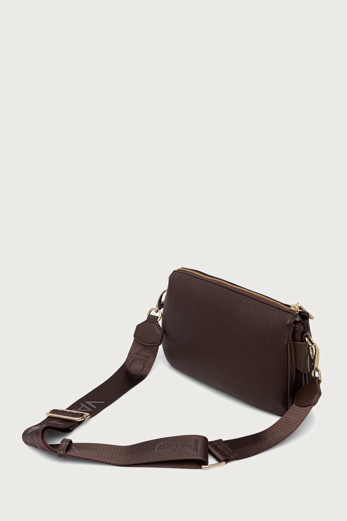Akcesoria Valentino Bags Torebka crossbody damska z imitacji skóry MAURY VBSADF42 brązowy