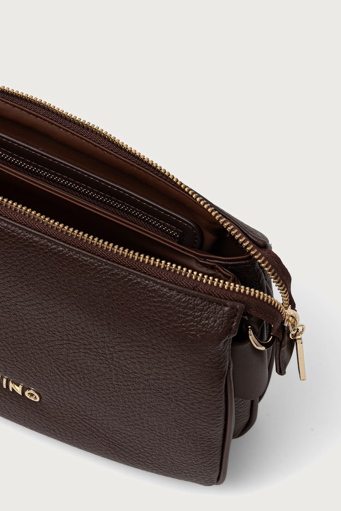 Torebka crossbody damska z imitacji skóry MAURY Valentino Bags brązowy VBSADF42