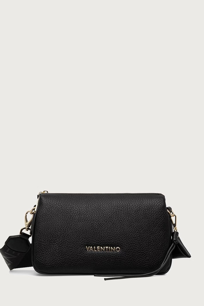 Valentino Bags Torebka crossbody damska z imitacji skóry MAURY czarny VBSADF42