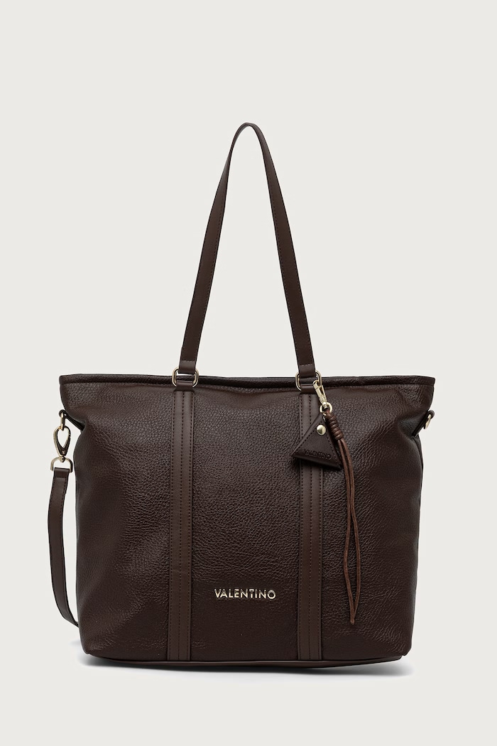 Valentino Bags Torebka shopper damska z imitacji skóry MAURY brązowy VBSADF01