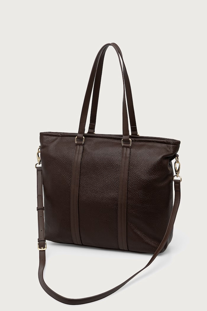 Akcesoria Valentino Bags Torebka shopper damska z imitacji skóry MAURY VBSADF01 brązowy