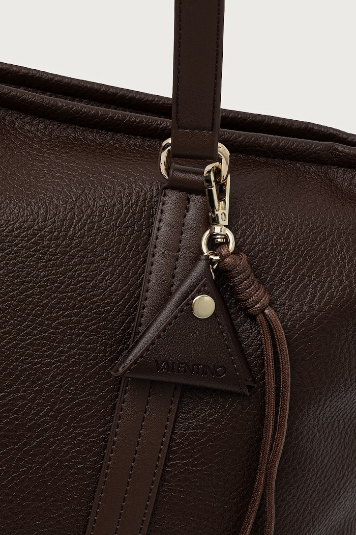 Torebka shopper damska z imitacji skóry MAURY Valentino Bags VBSADF01 brązowy