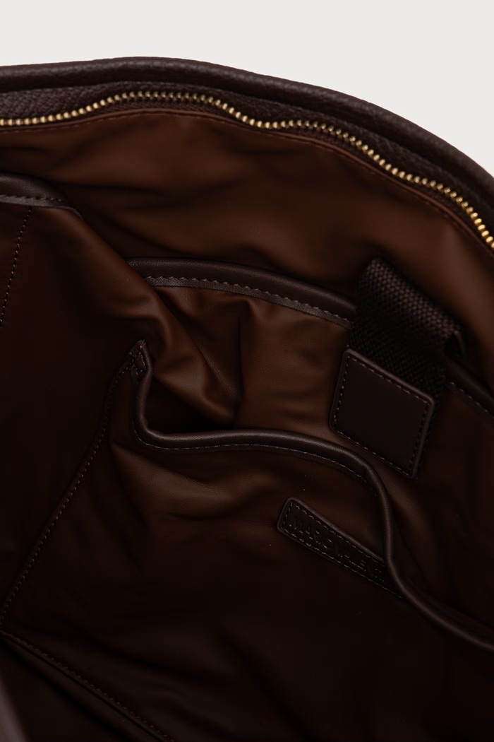 Torebka shopper damska z imitacji skóry MAURY Valentino Bags brązowy VBSADF01