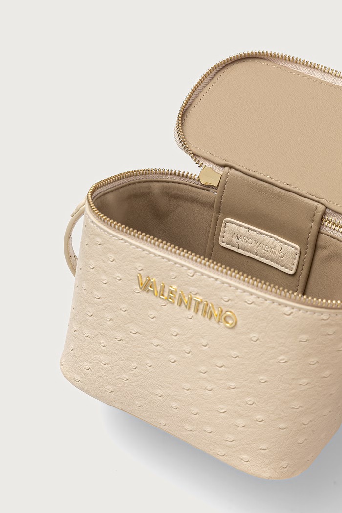 Torebka crossbody damska z imitacji skóry ROSSY RE Valentino Bags beżowy VBSAAY42STR