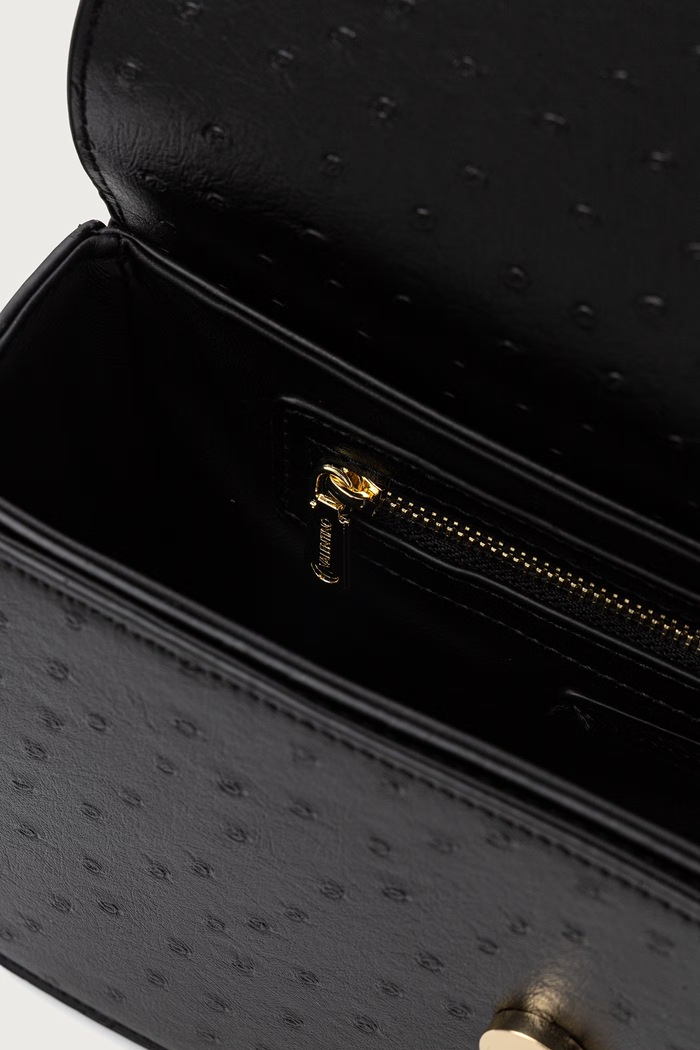 Torebka crossbody damska z imitacji skóry ROSSY RE Valentino Bags czarny VBSAAY10STR