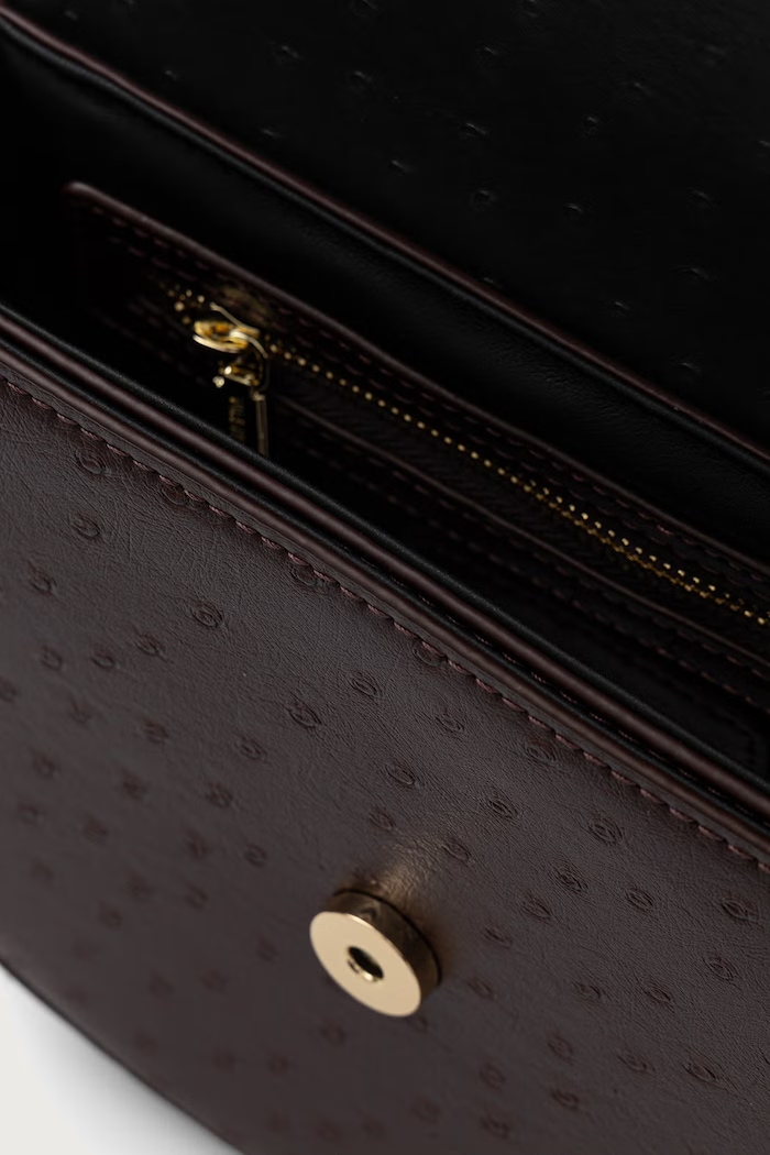 Torebka crossbody damska z imitacji skóry ROSSY RE Valentino Bags brązowy VBSAAY09STR