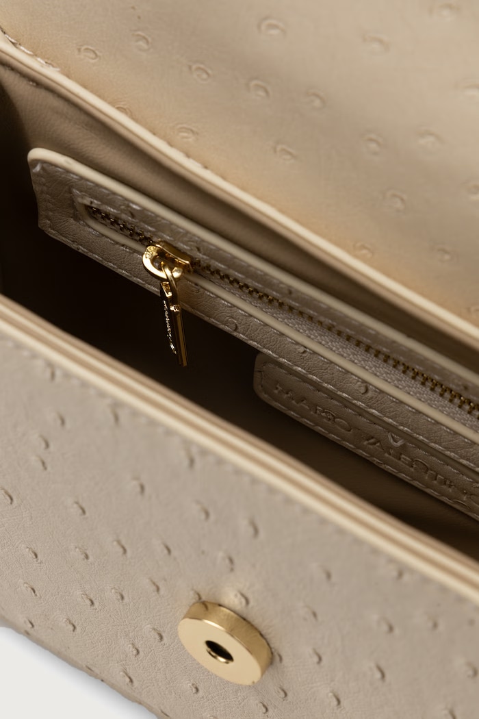 Torebka crossbody damska z imitacji skóry ROSSY RE Valentino Bags beżowy VBSAAY39STR