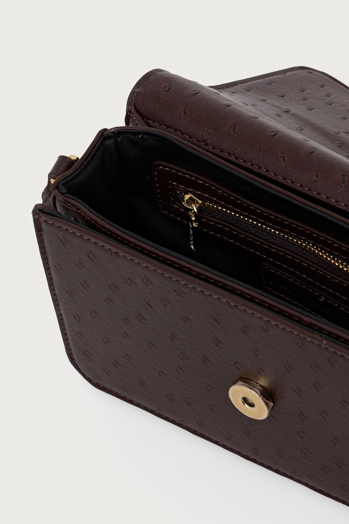 Torebka crossbody damska z imitacji skóry ROSSY RE Valentino Bags brązowy VBSAAY39STR