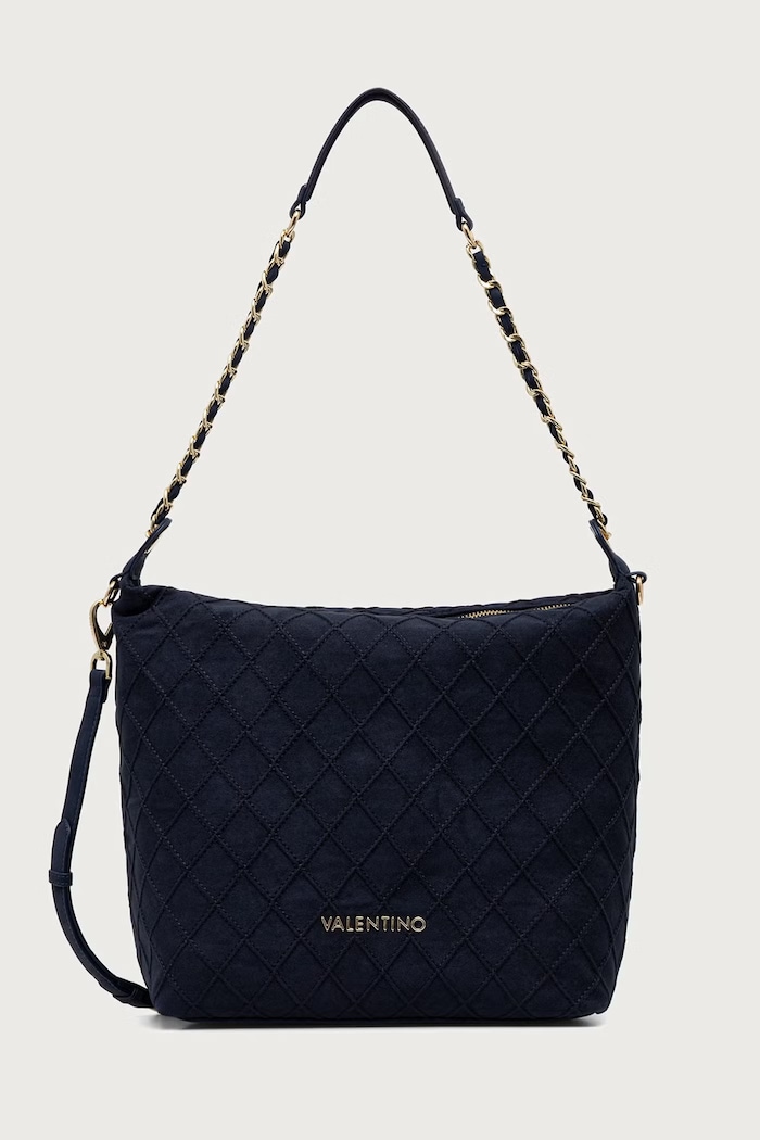 Valentino Bags Torebka damska z imitacji zamszu MAKENA granatowy VBSA8Y13
