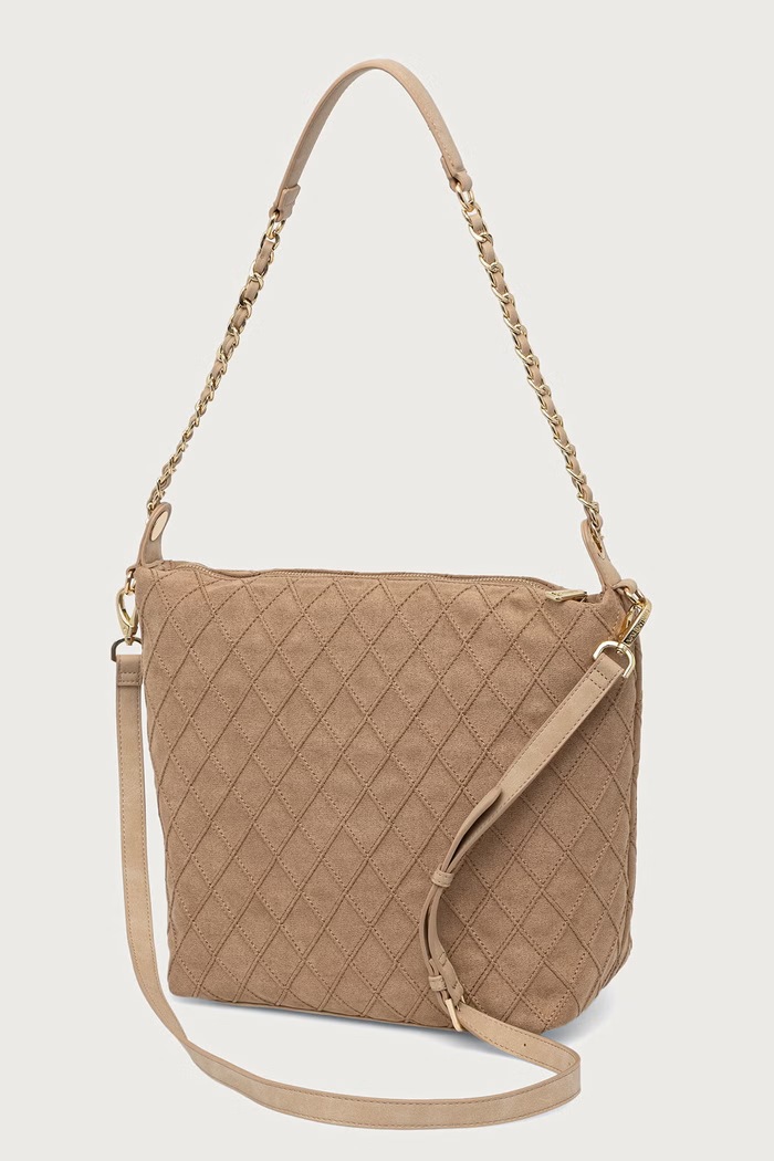Akcesoria Valentino Bags Torebka damska z imitacji zamszu MAKENA VBSA8Y13 beżowy