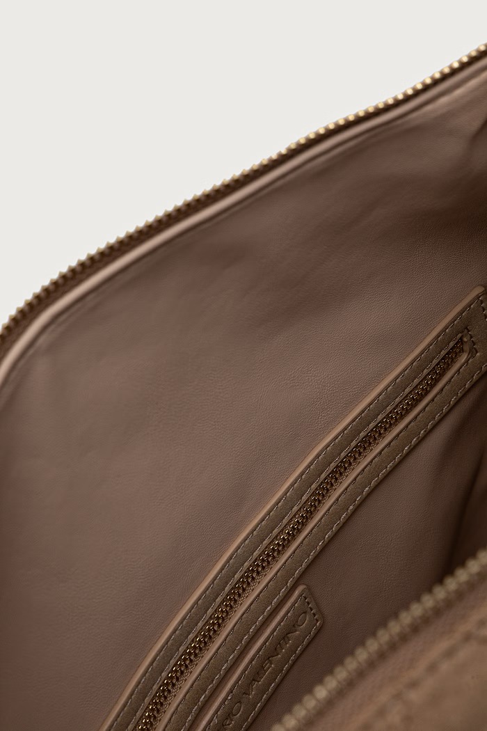 Torebka damska z imitacji zamszu MAKENA Valentino Bags VBSA8Y13 beżowy