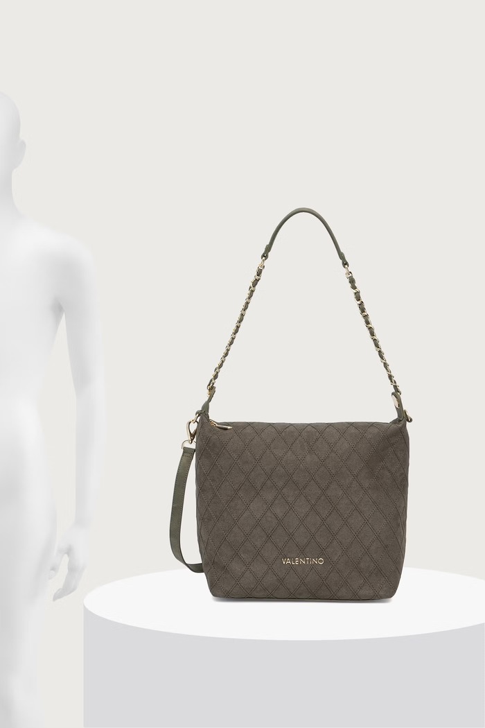 Torebka damska z imitacji zamszu MAKENA Valentino Bags VBSA8Y13 zielony