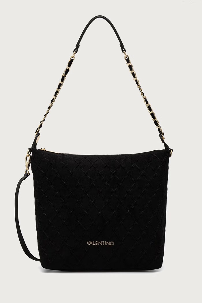 Valentino Bags Torebka damska z imitacji zamszu MAKENA czarny VBSA8Y13