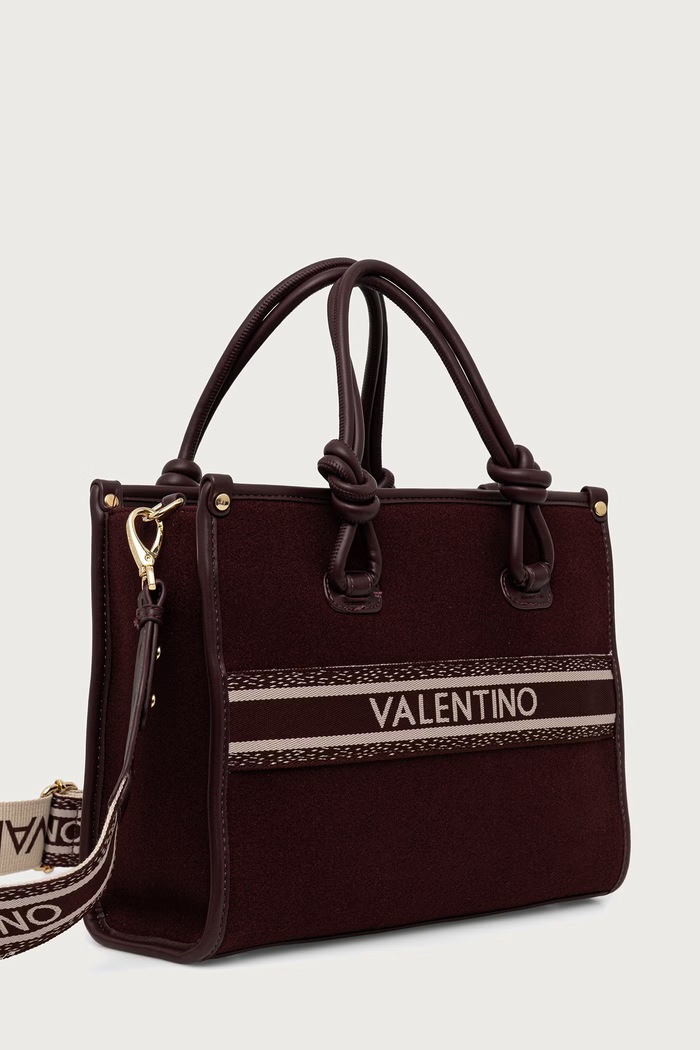Akcesoria Valentino Bags Torebka crossbody damska WINTER AELLA VBSABG04 bordowy