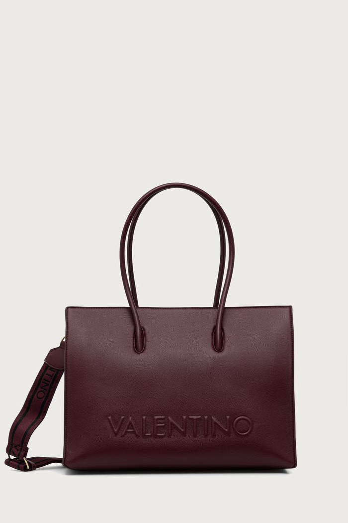 Valentino Bags Torebka shopper damska z imitacji skóry BIANKA RE bordowy VBSA9U01