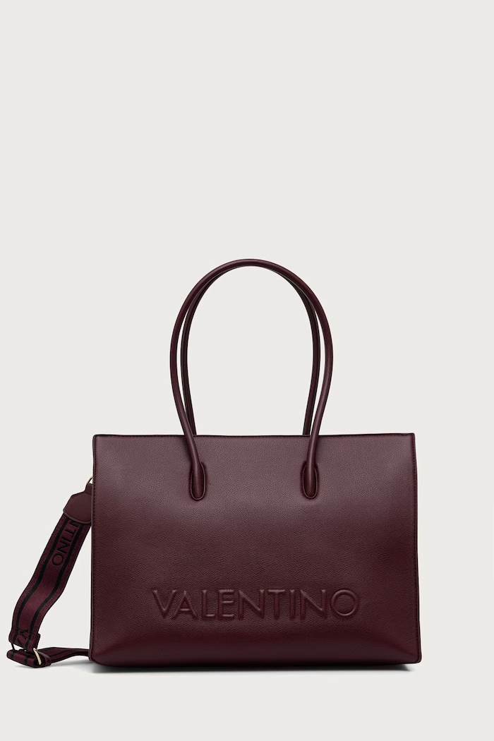 Valentino Bags Torebka shopper damska z imitacji skóry BIANKA RE bordowy VBSA9U01