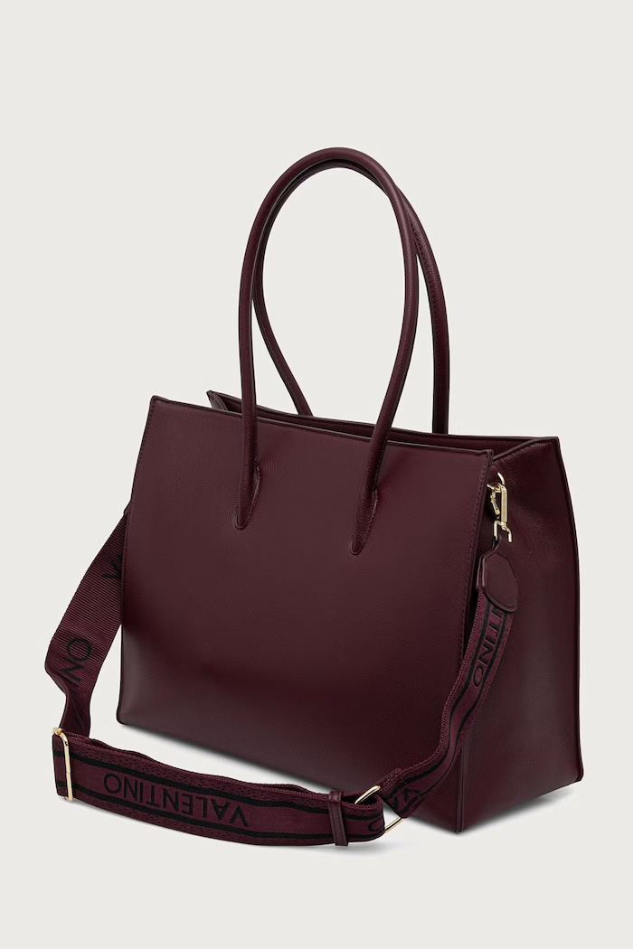 Akcesoria Valentino Bags Torebka shopper damska z imitacji skóry BIANKA RE VBSA9U01 bordowy