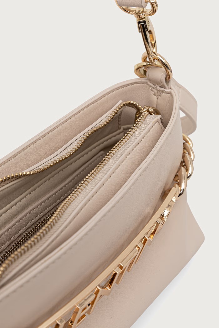 Torebka crossbody damska z imitacji skóry EVELINE Valentino Bags VBSA5S17 beżowy
