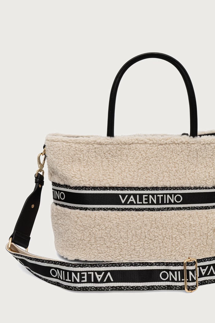 Akcesoria Valentino Bags Torebka tote damska JANE VBSAC001 beżowy