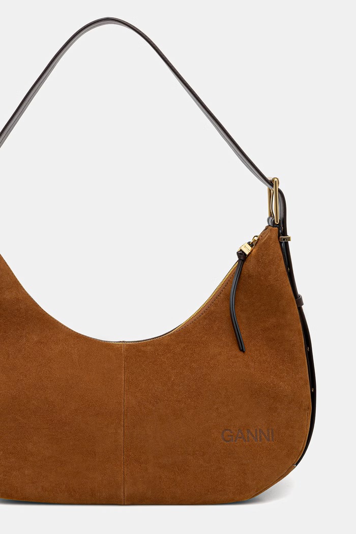 Аксесоари GANNI Hobo чанта тип хобо дамска C1040024 кафяв