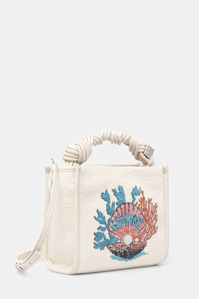 GANNI Bou torebka crossbody damska C2100032 beżowy AW26