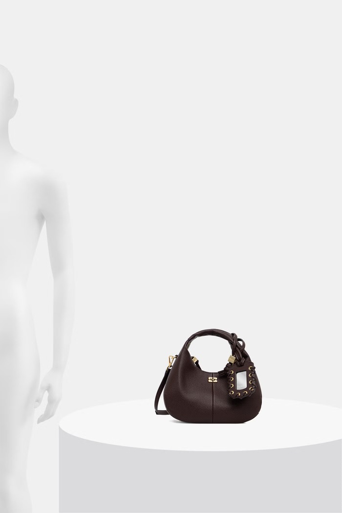 GANNI Hobo Mini torebka hobo damska z imitacji skóry A7102.