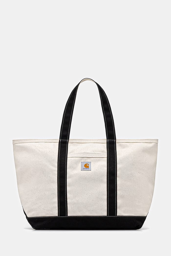Carhartt WIP Canvas Beach Tote torebka shopper damska z bawełną beżowy I036926