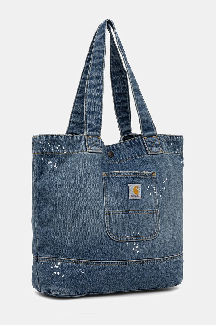 Carhartt WIP Denim Tote torebka tote damska bawełniana I037032 niebieski AW26