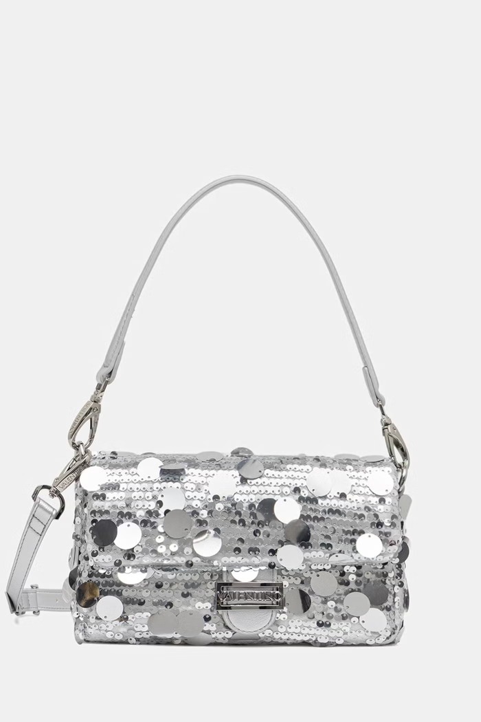 Valentino Bags torebka crossbody damska SLEET srebrny VBSA6R09