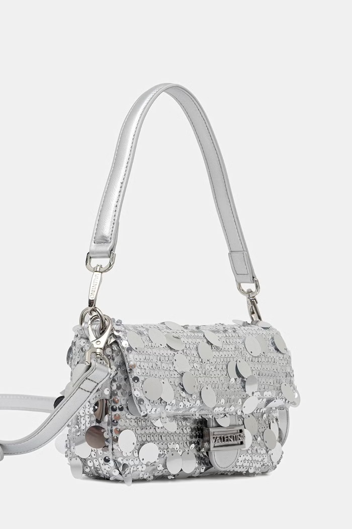 Valentino Bags torebka crossbody damska SLEET VBSA6R09 srebrny AW26