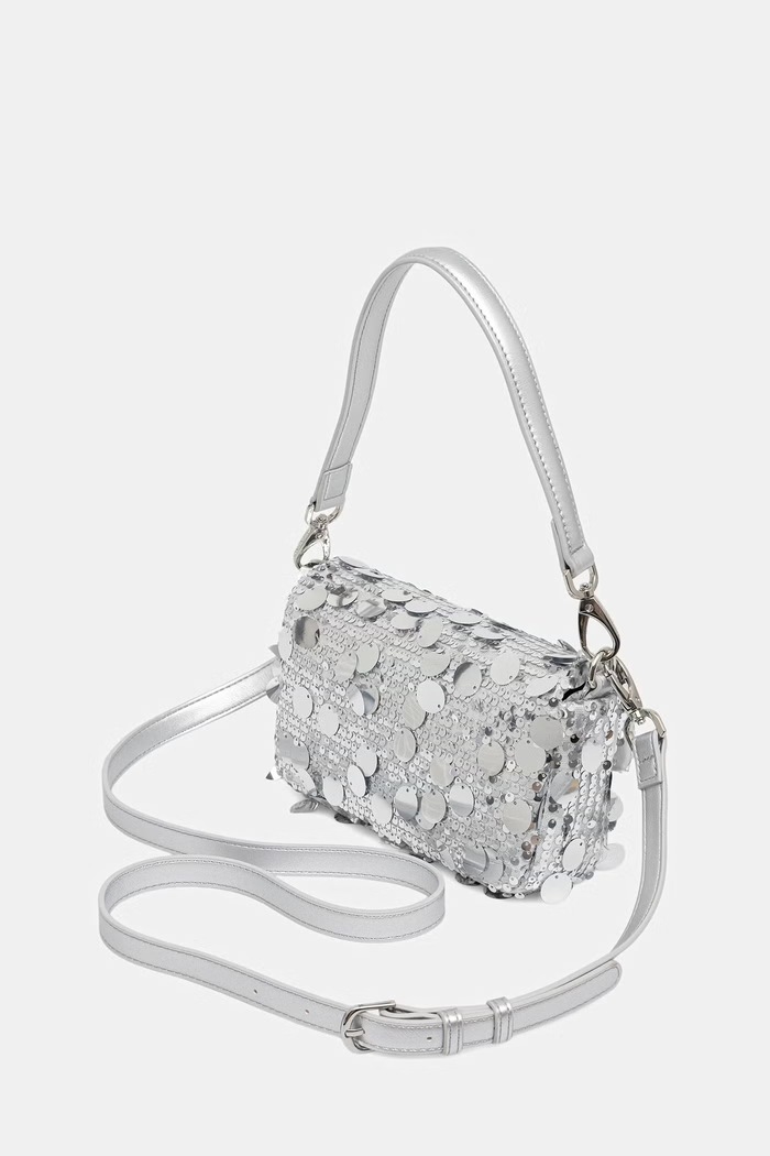 Akcesoria Valentino Bags torebka crossbody damska SLEET VBSA6R09 srebrny