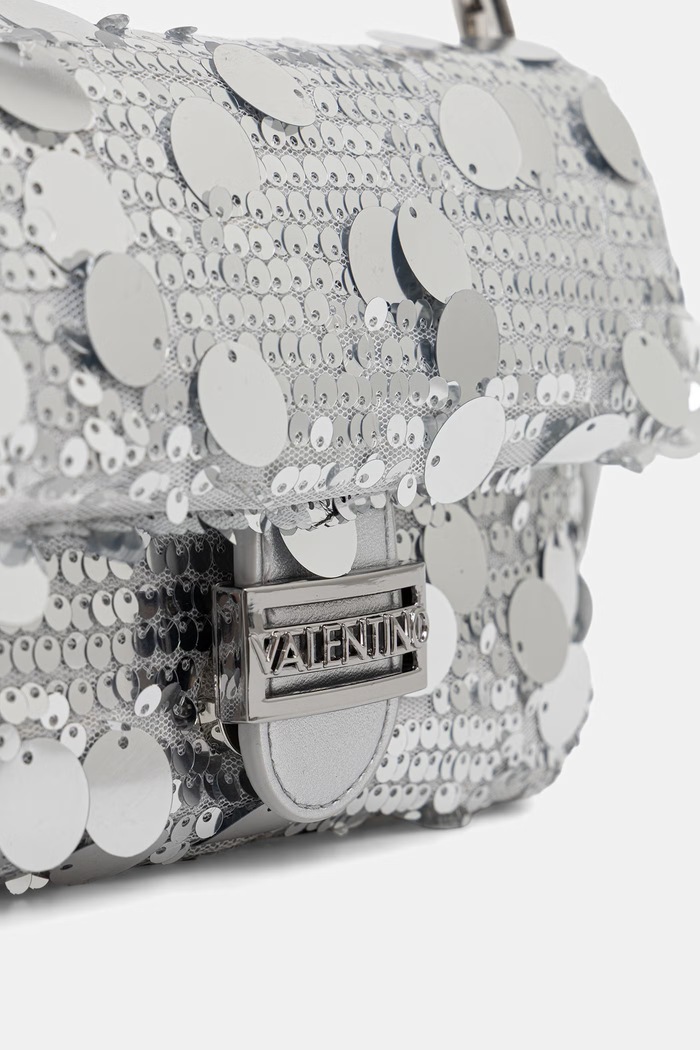 Valentino Bags torebka crossbody damska SLEET srebrny VBSA6R09