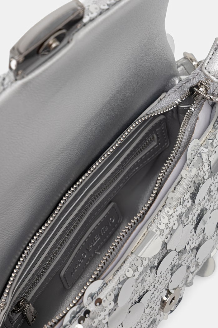Valentino Bags torebka crossbody damska SLEET VBSA6R09 srebrny