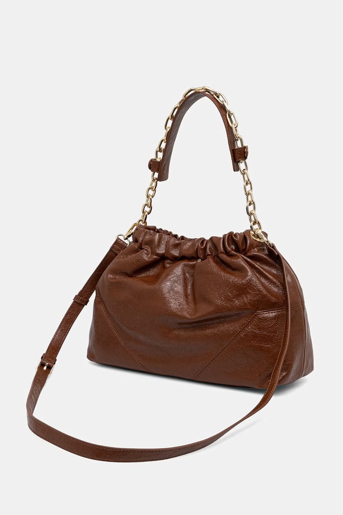Akcesoria Valentino Bags torebka worek damska z imitacji skóry LUMIRA VBSA6F07 brązowy