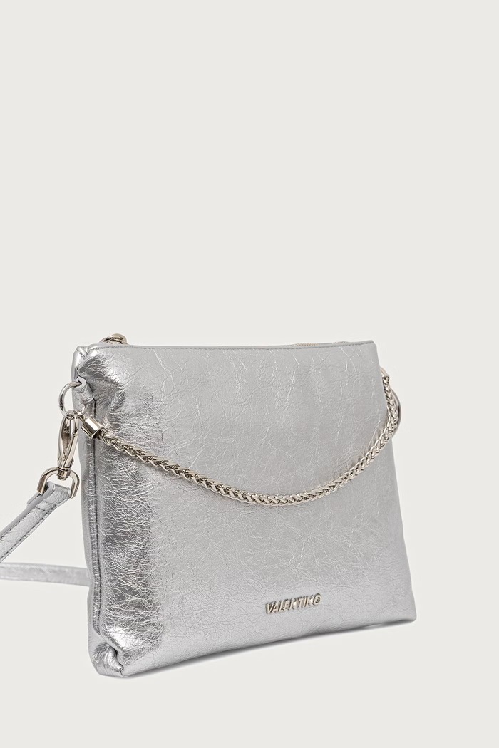 Valentino Bags Torebka crossbody damska z imitacji skóry LUMI VBSA6U13NPK srebrny AW26
