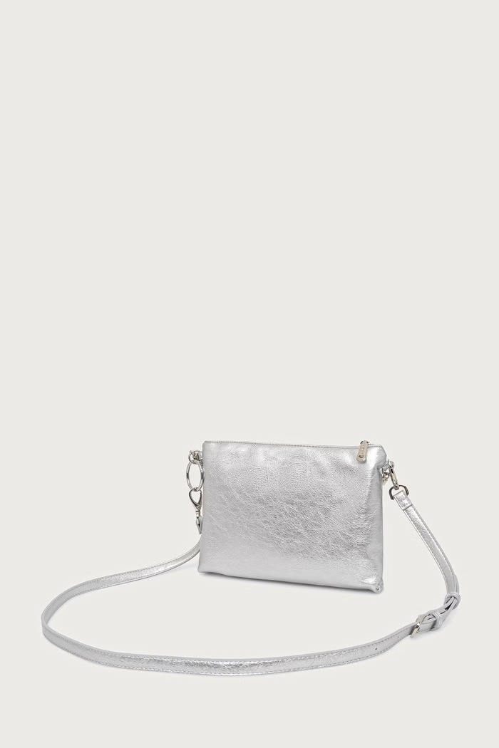 Akcesoria Valentino Bags Torebka crossbody damska z imitacji skóry LUMI VBSA6U13NPK srebrny