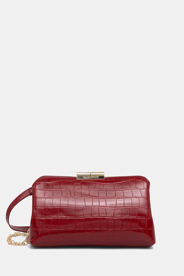 Valentino Bags torebka crossbody damska z imitacji skóry GLACE bordowy VBSA8017COC