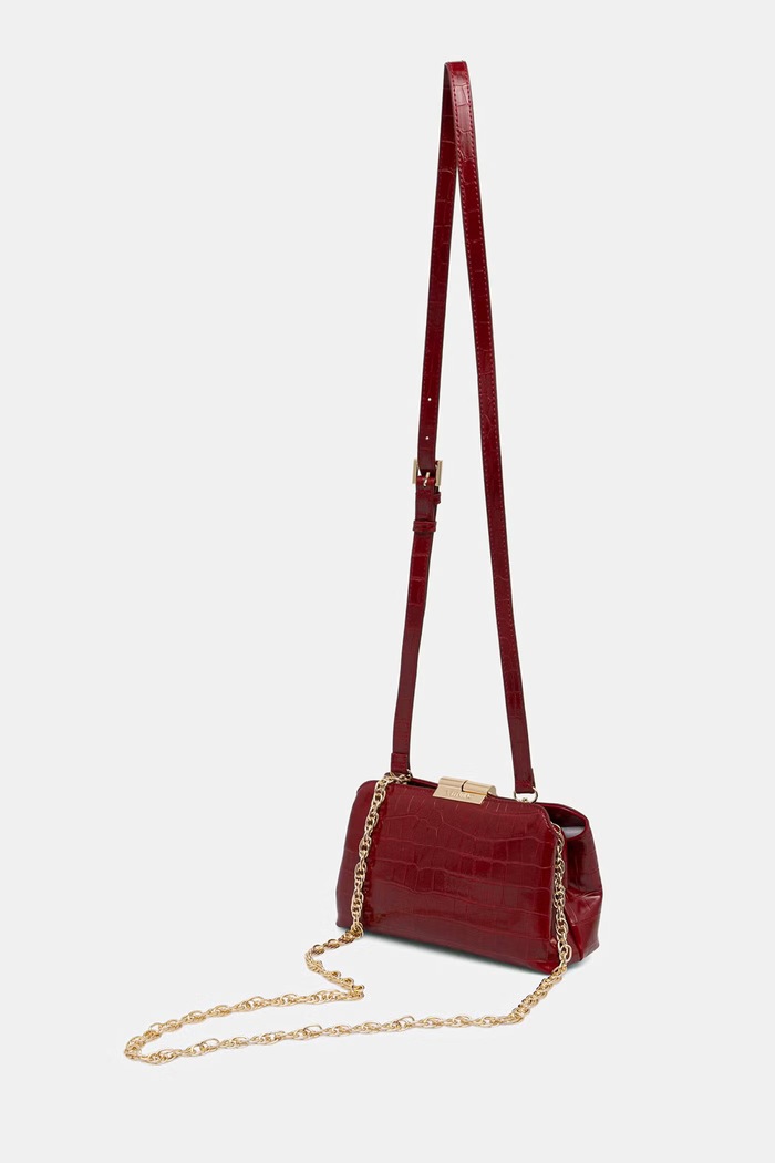 Akcesoria Valentino Bags torebka crossbody damska z imitacji skóry GLACE VBSA8017COC bordowy